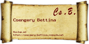 Csengery Bettina névjegykártya