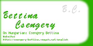 bettina csengery business card
